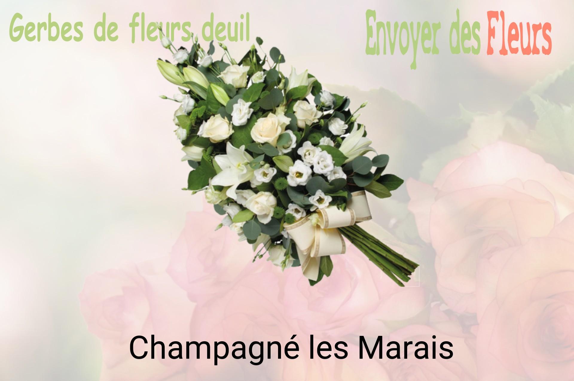 Gerbe de fleurs de deuil livrée à Champagné-les-Marais